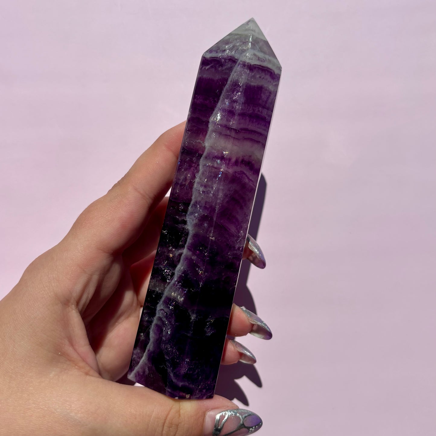 LARGE PURPLE FLUORITE TOWERS