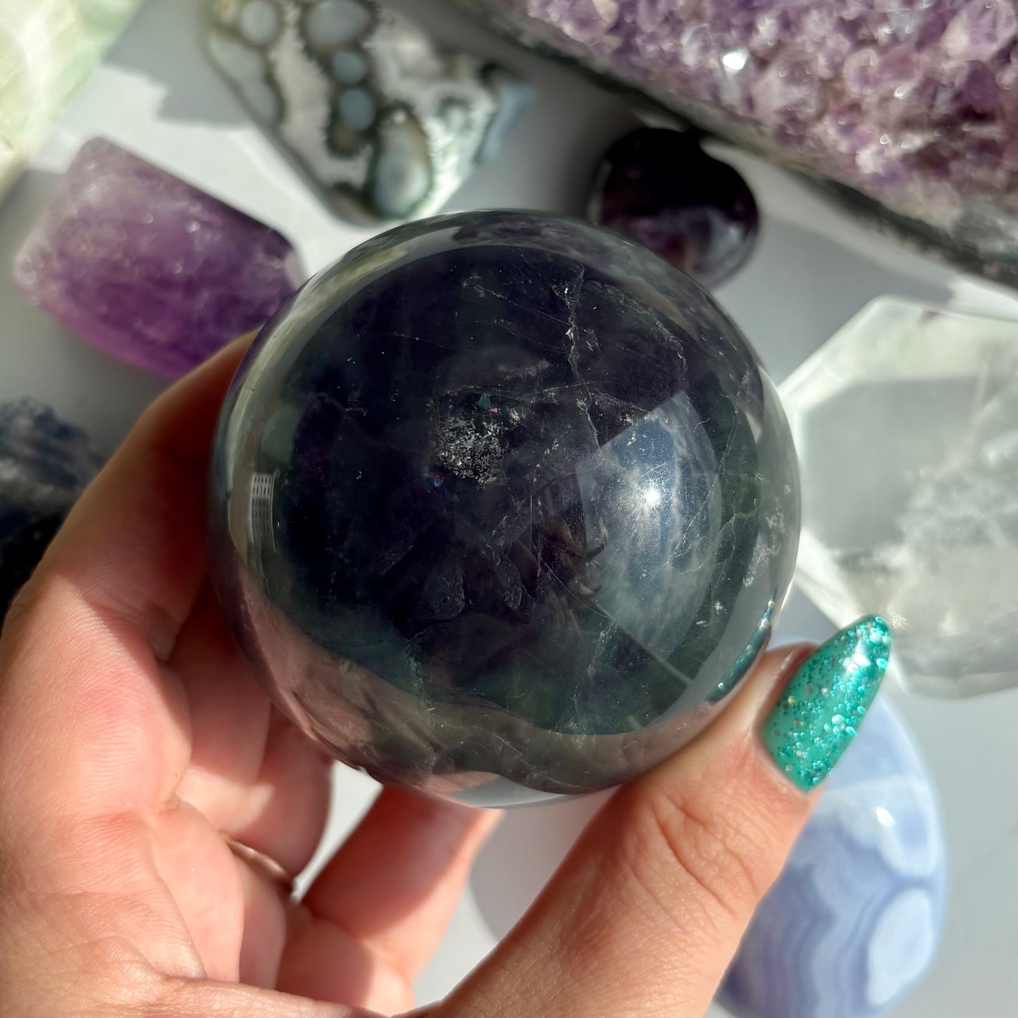FLUORITE SPHERE