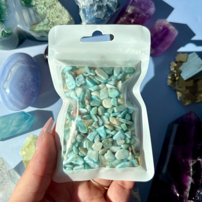 LARIMAR CHIPS - (100 GRAMS)