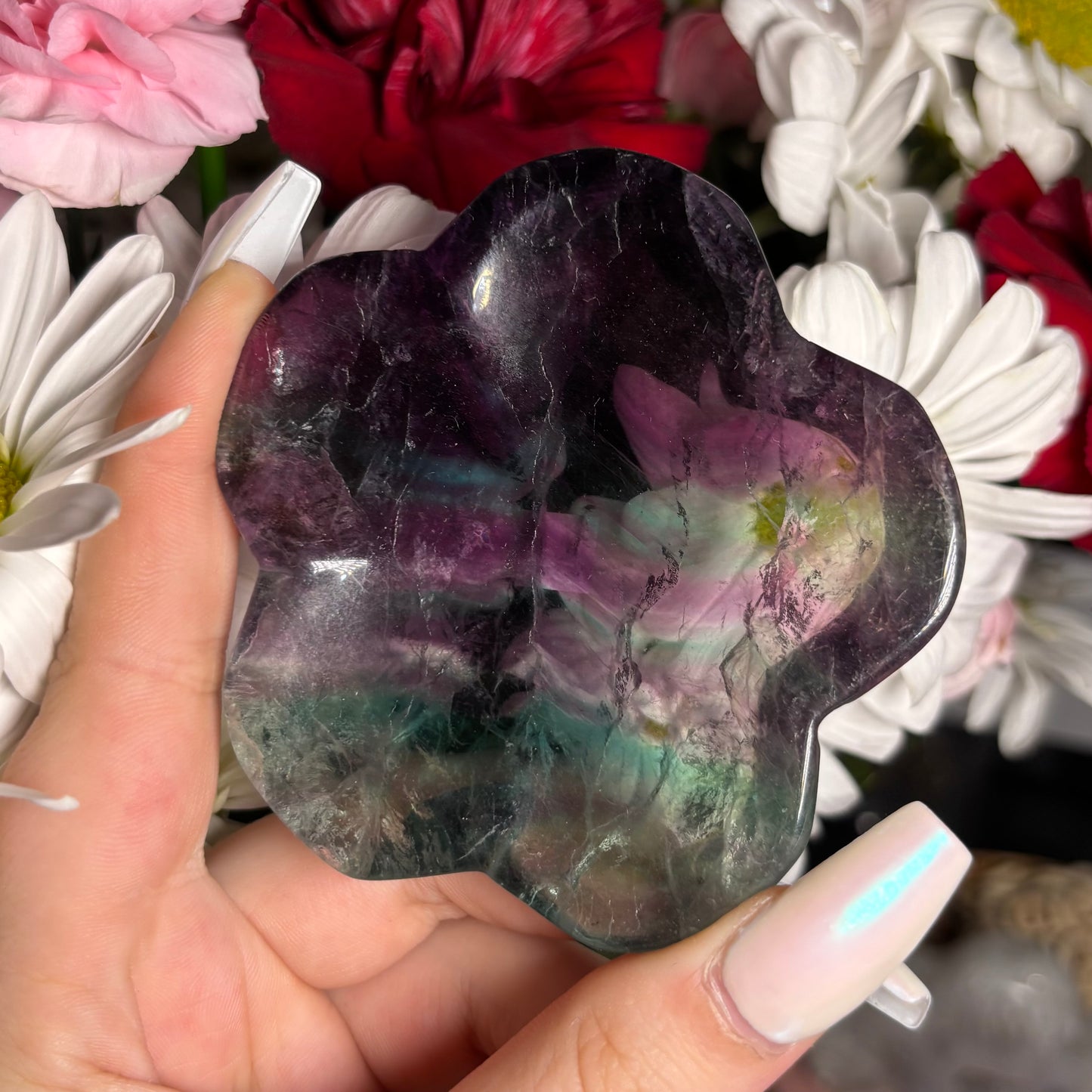 FLUORITE FLOWER BOWLS