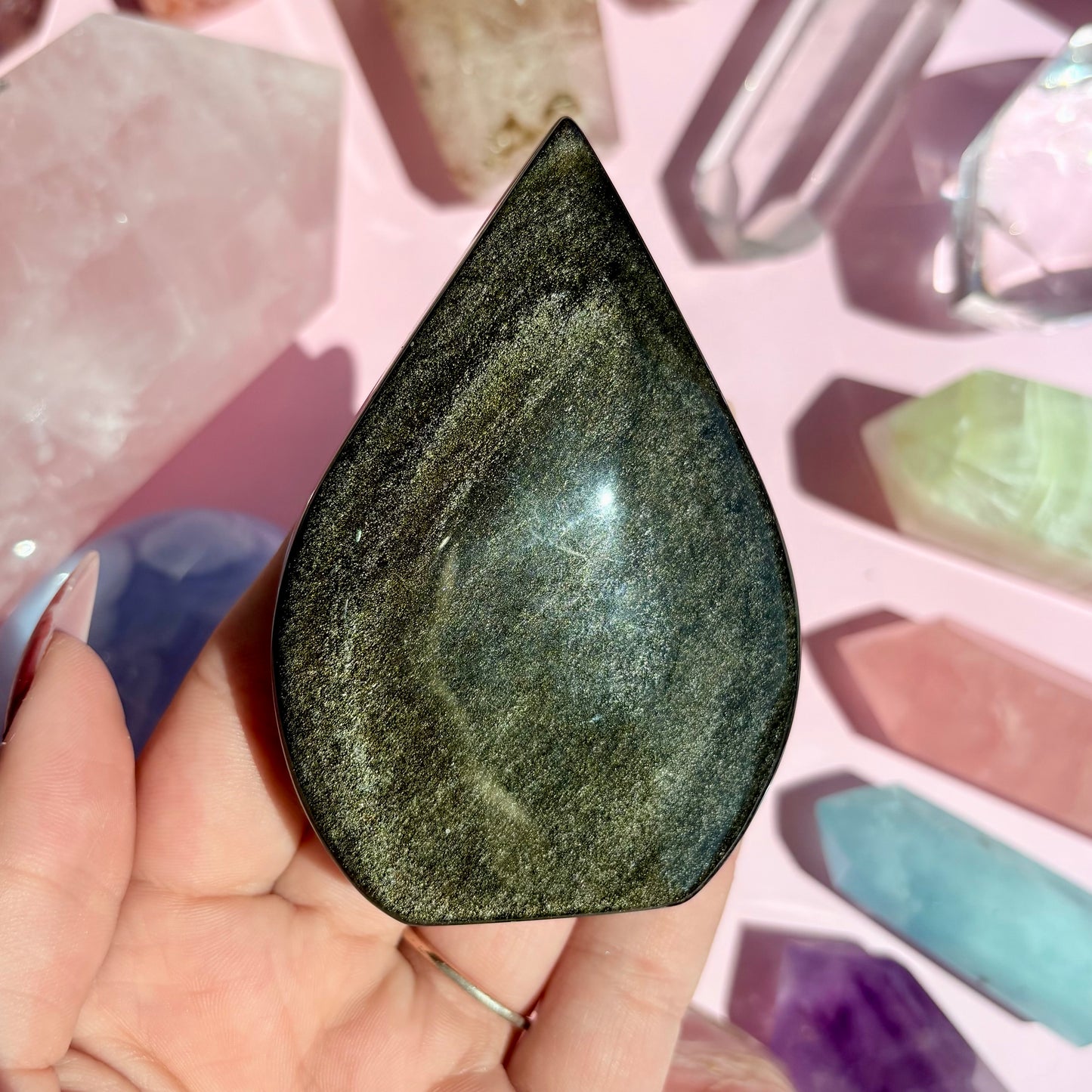 GOLD SHEEN OBSIDIAN FREEFORM