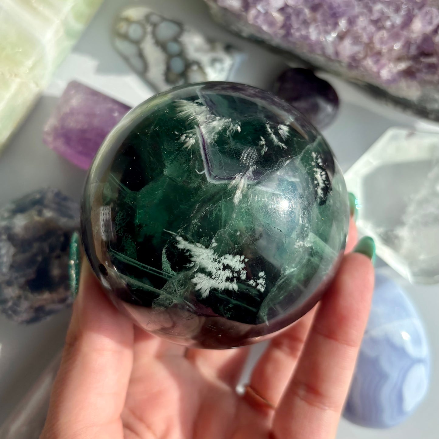 FLUORITE SPHERE