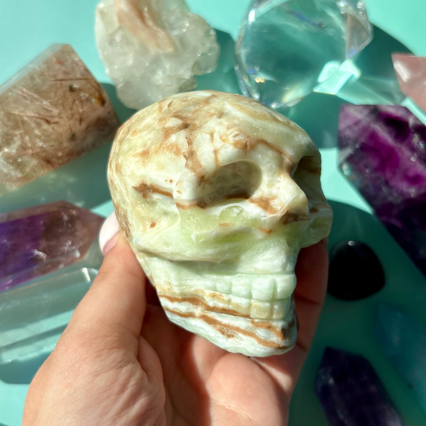 CARIBBEAN CALCITE SKULLS