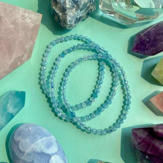 AQUAMARINE BRACELET - FACETED
