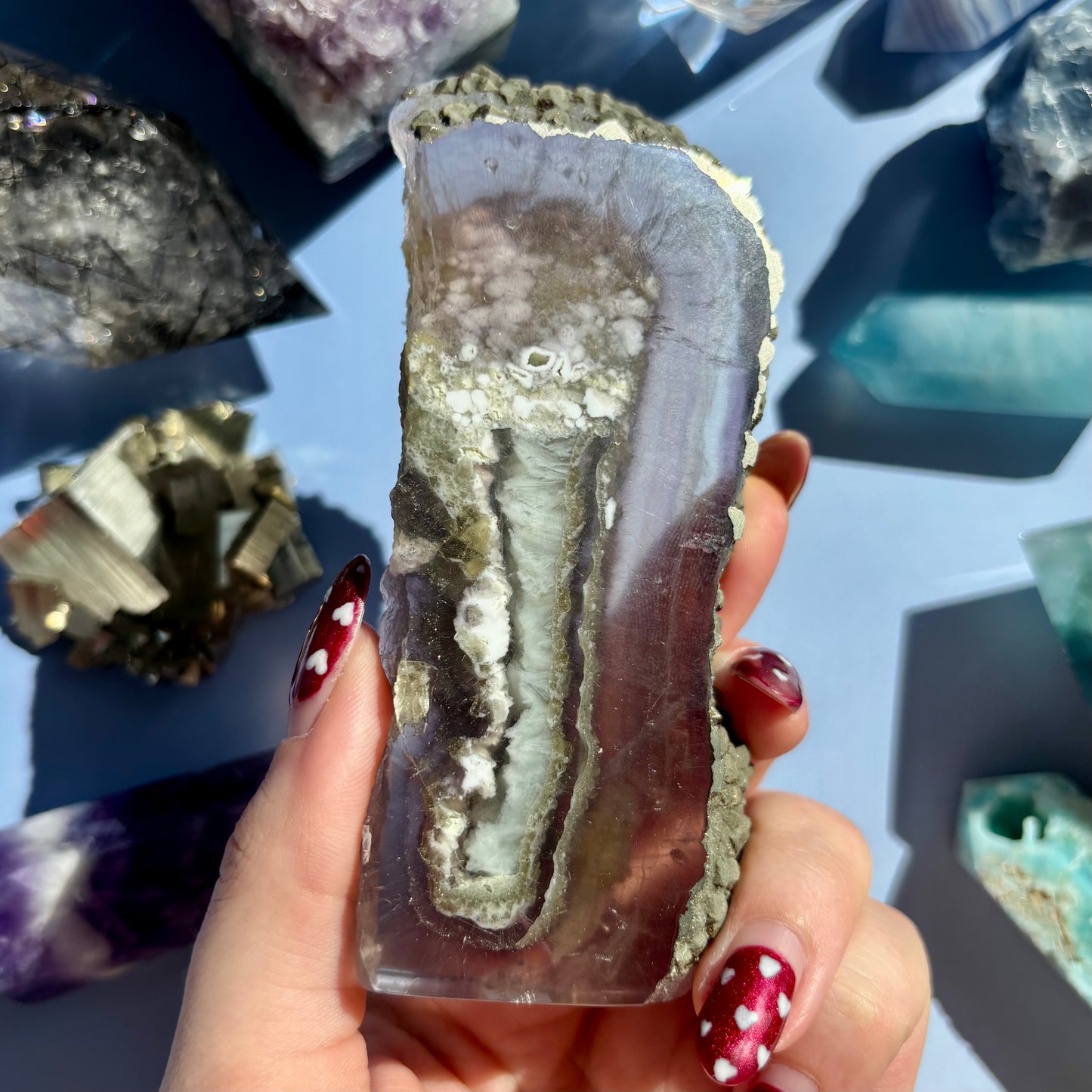 FLUORITE/PYRITE FREEFORMS