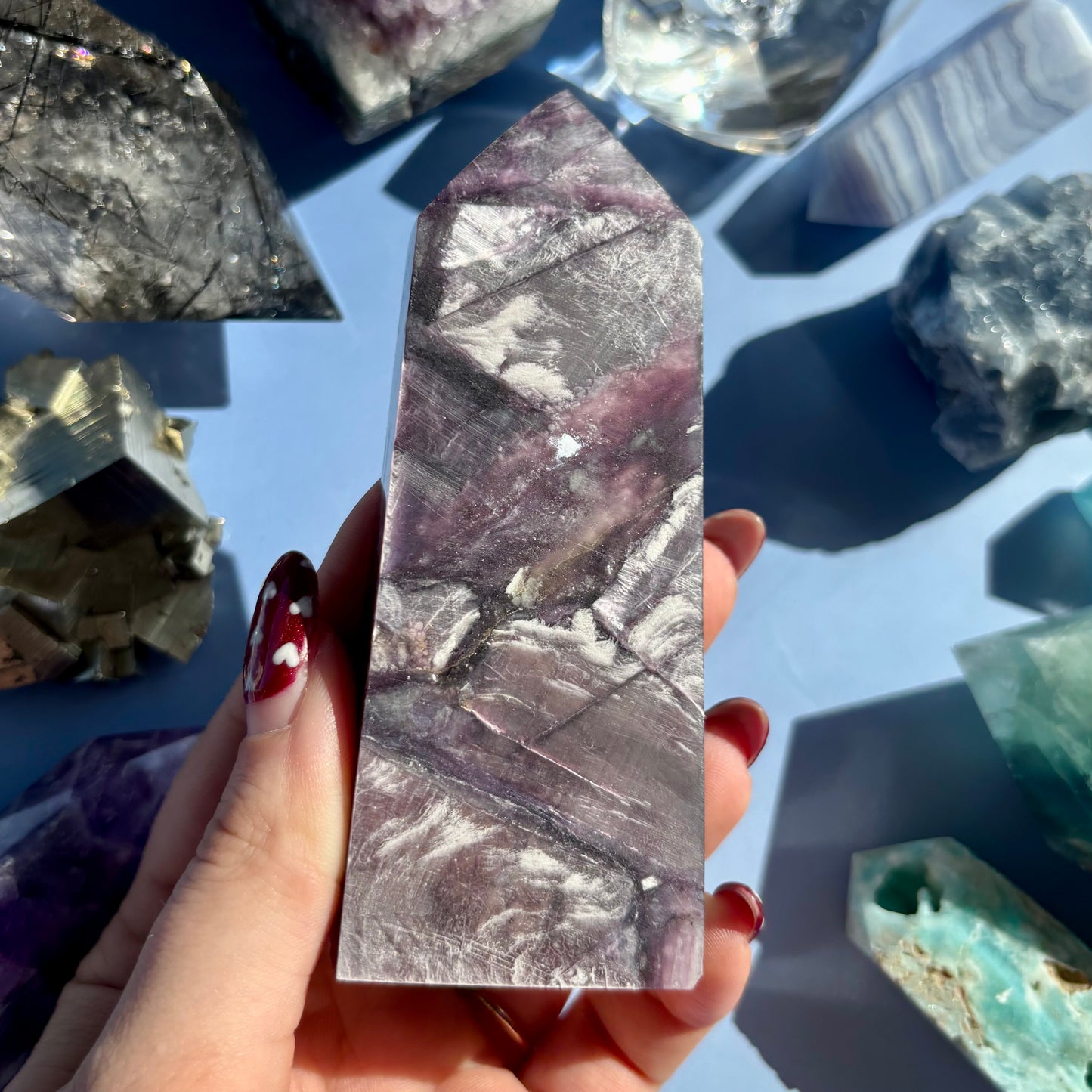 GEM LEPIDOLITE TOWERS