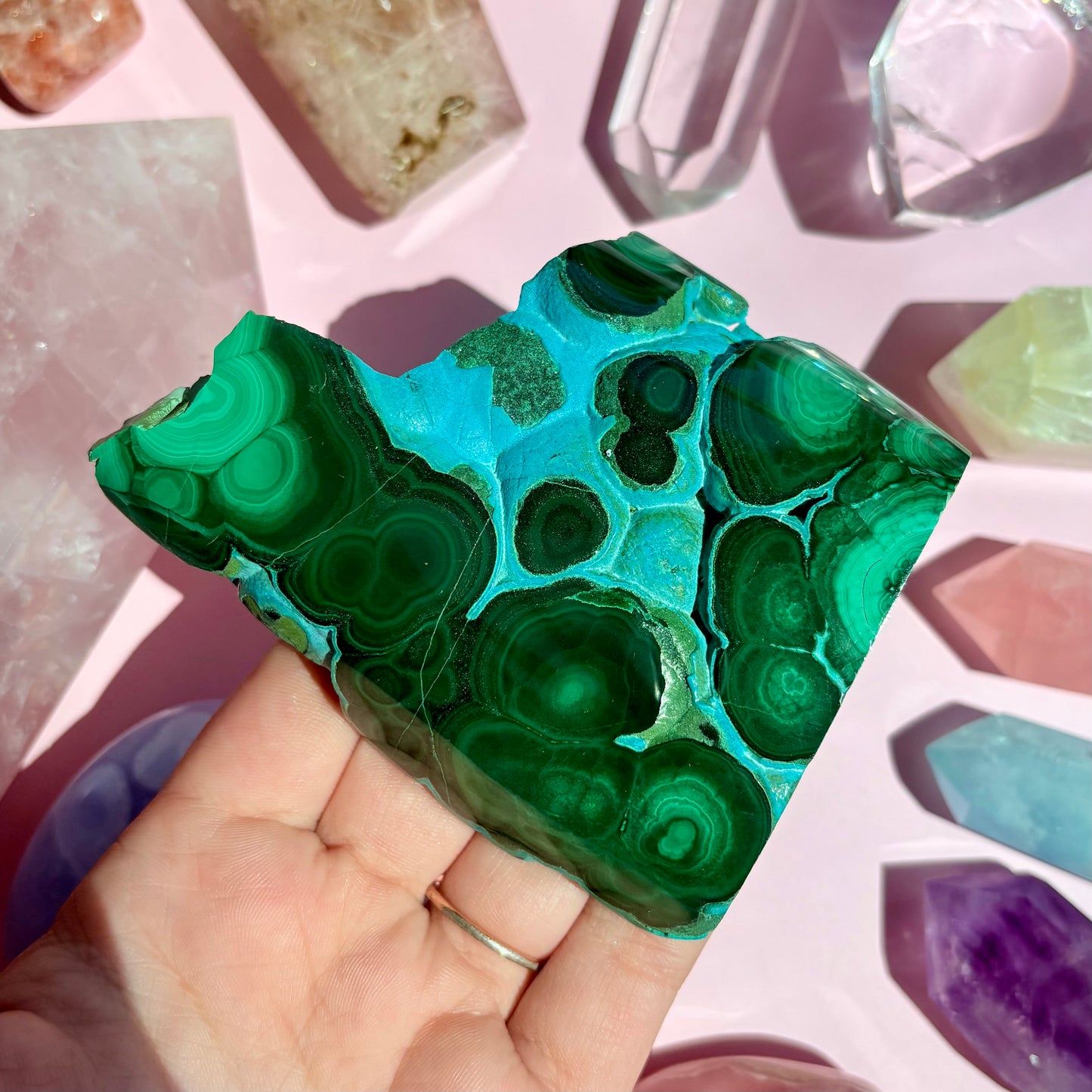 CHRYSOCOLLA/MALACHITE FREEFORMS