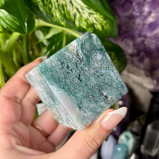 MOSS AGATE CUBES