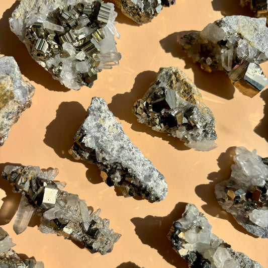 PYRITE AND QUARTZ SPECIMENS