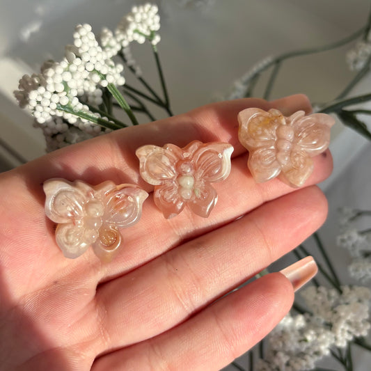 FLOWER AGATE BUTTERFLIES