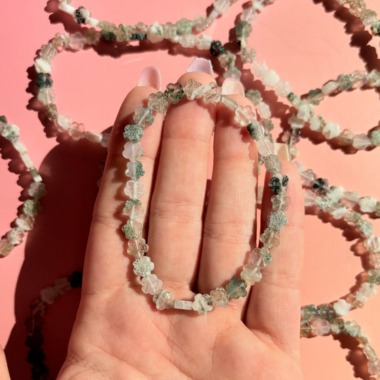 MOSS AGATE BRACELET - FLOWER