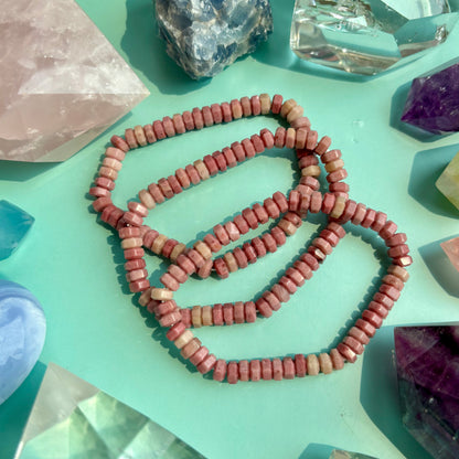 RHODONITE FLAT BRACELET