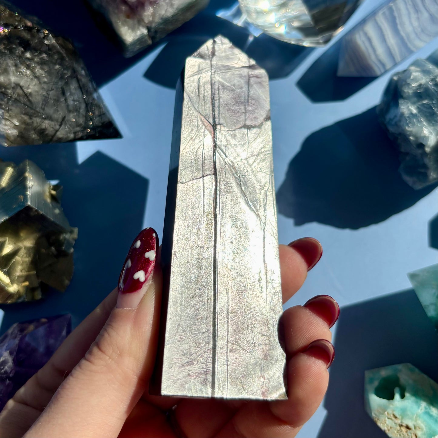 GEM LEPIDOLITE TOWERS