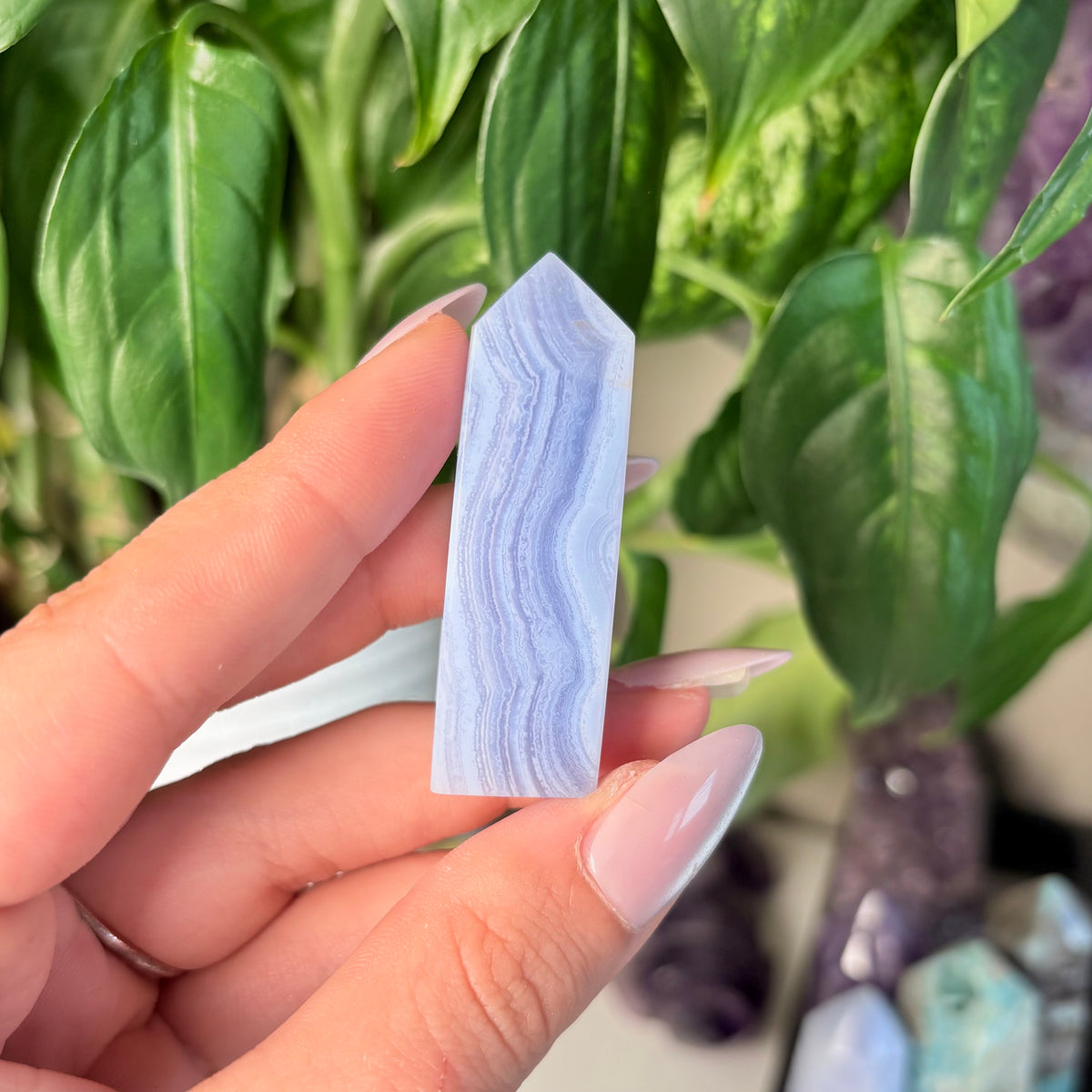 BLUE LACE AGATE TOWERS