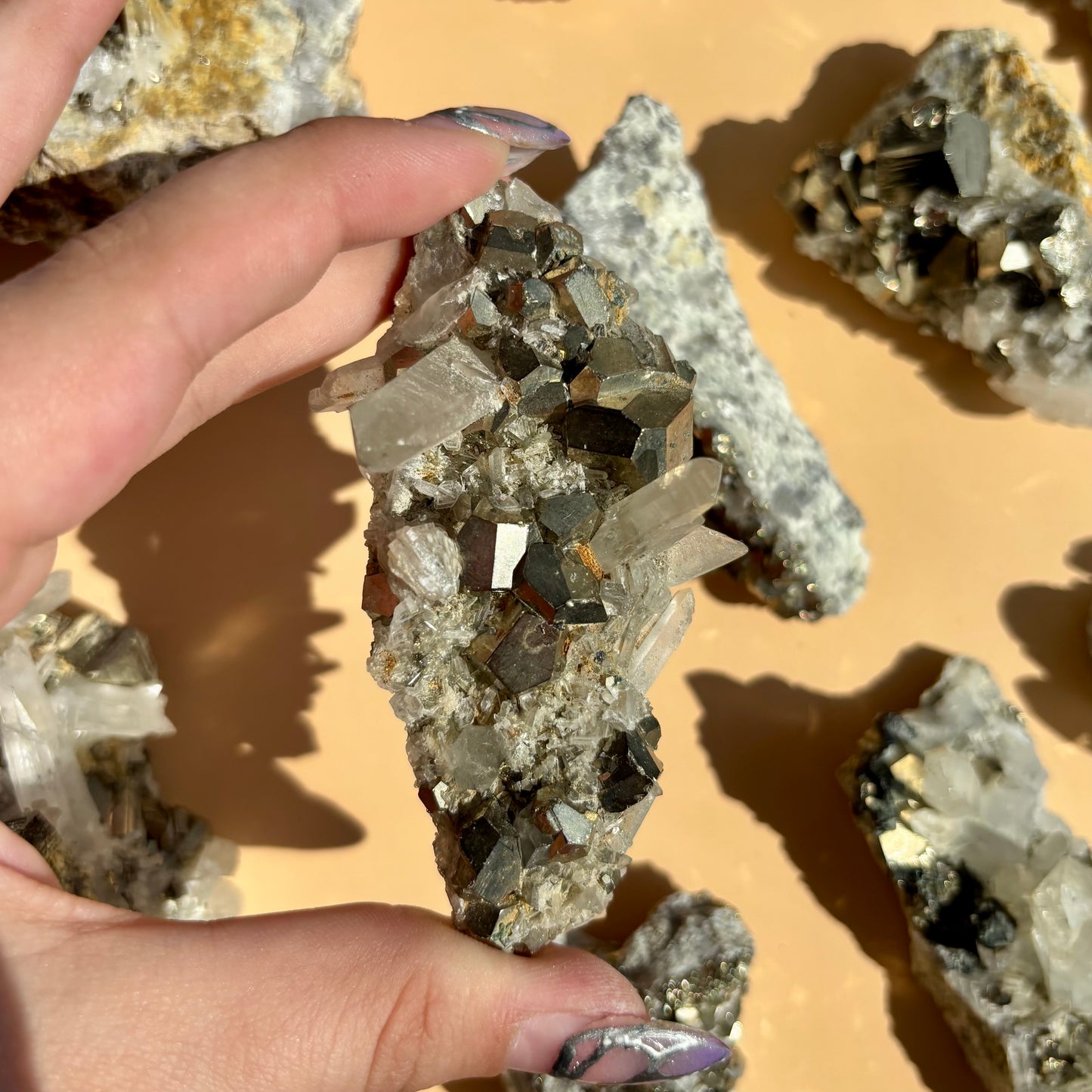PYRITE AND QUARTZ SPECIMENS