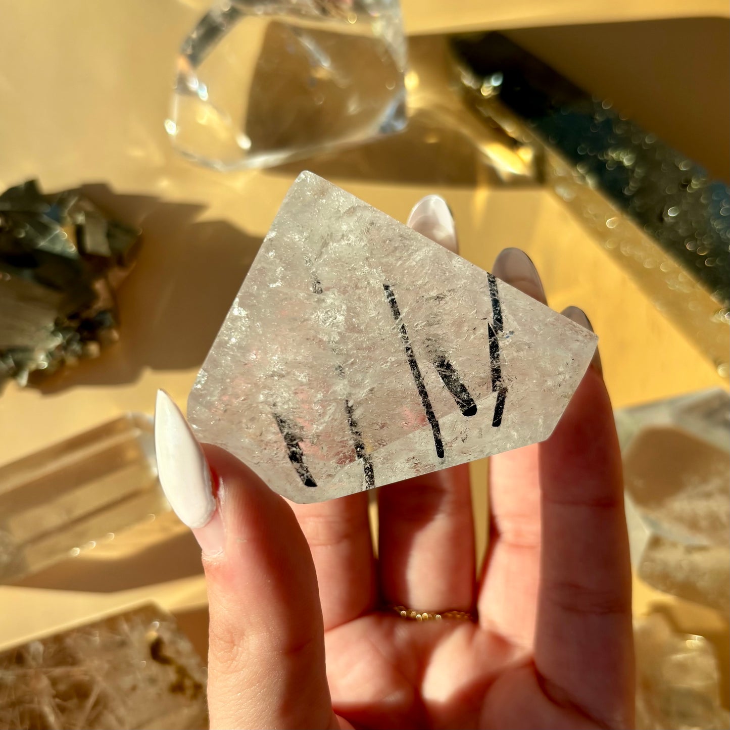 TOURMALATED QUARTZ FREEFORMS