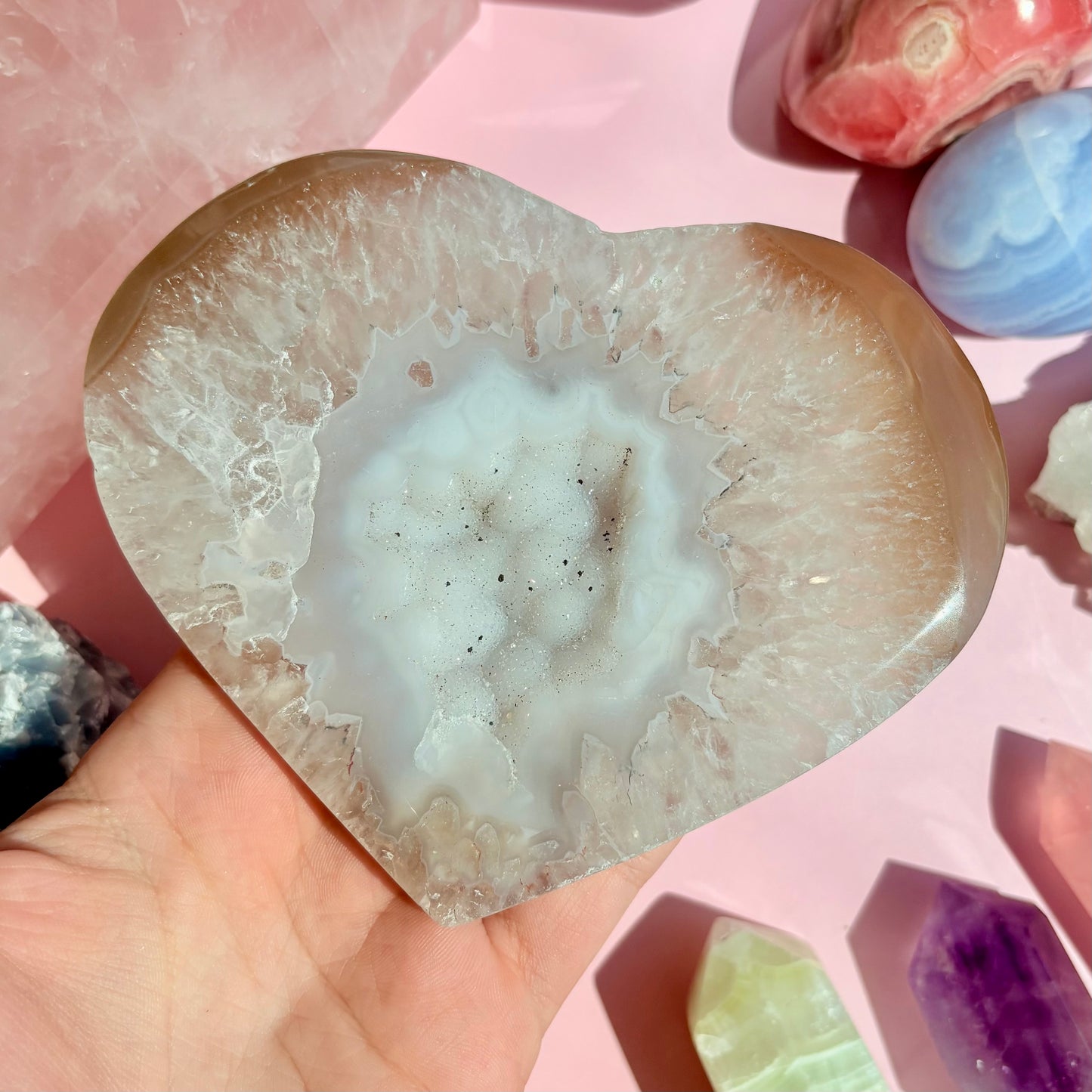 AGATE DRUZY HEARTS