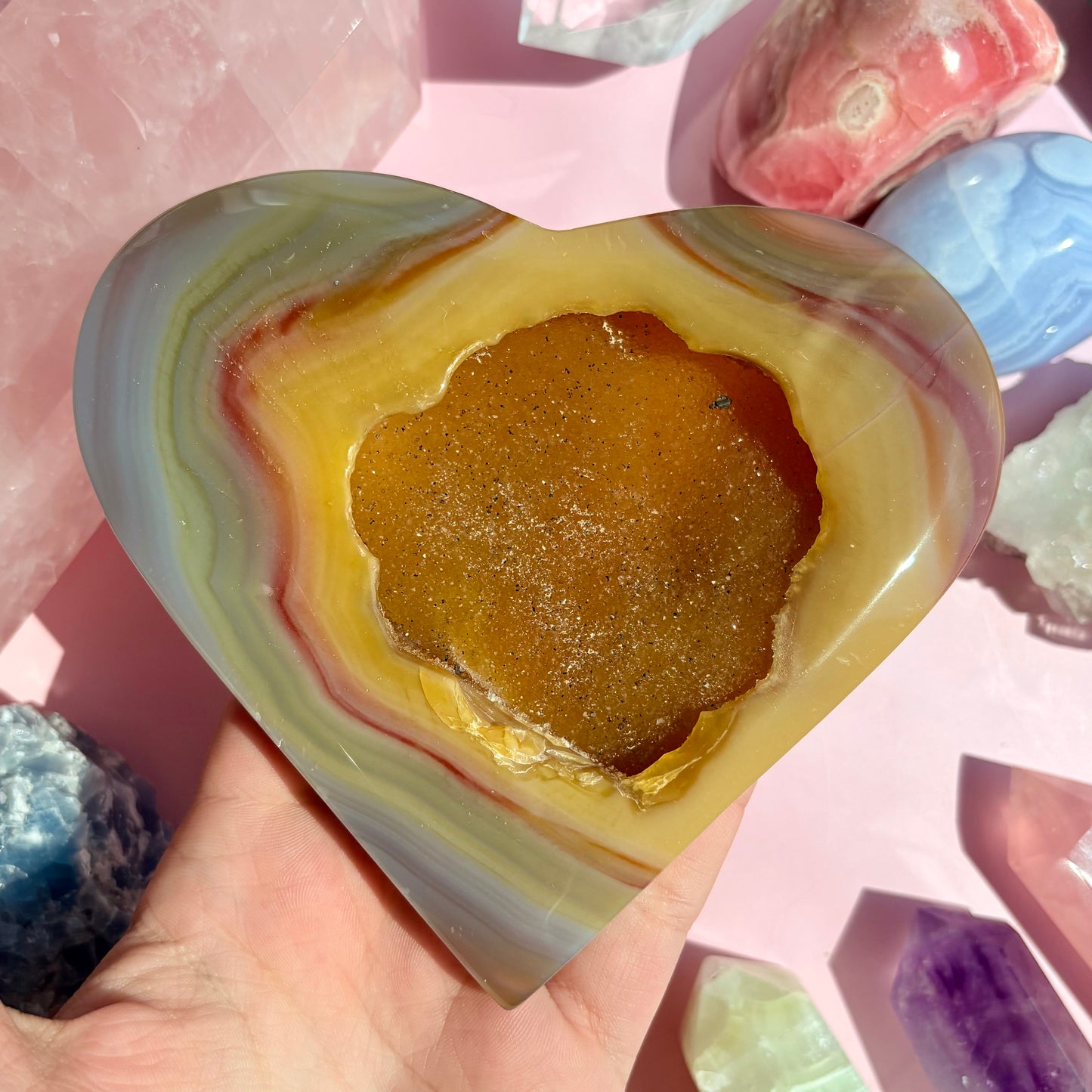 AGATE DRUZY HEARTS