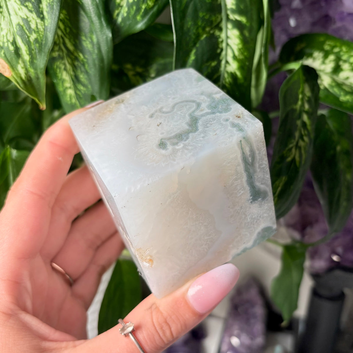 MOSS AGATE CUBES
