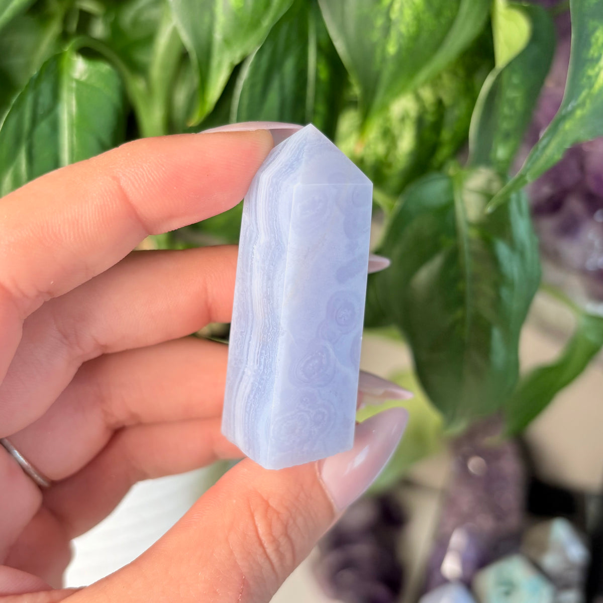 BLUE LACE AGATE TOWERS
