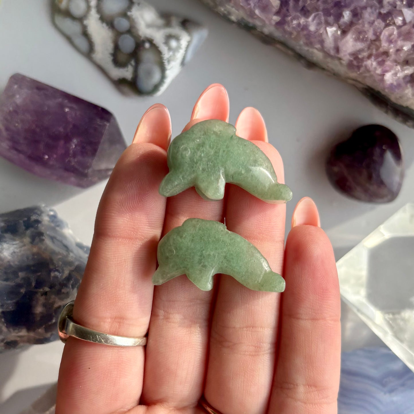 GREEN AVENTURINE DOLPHIN