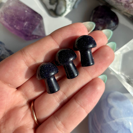 BLUE GOLDSTONE MUSHROOM - SMALL