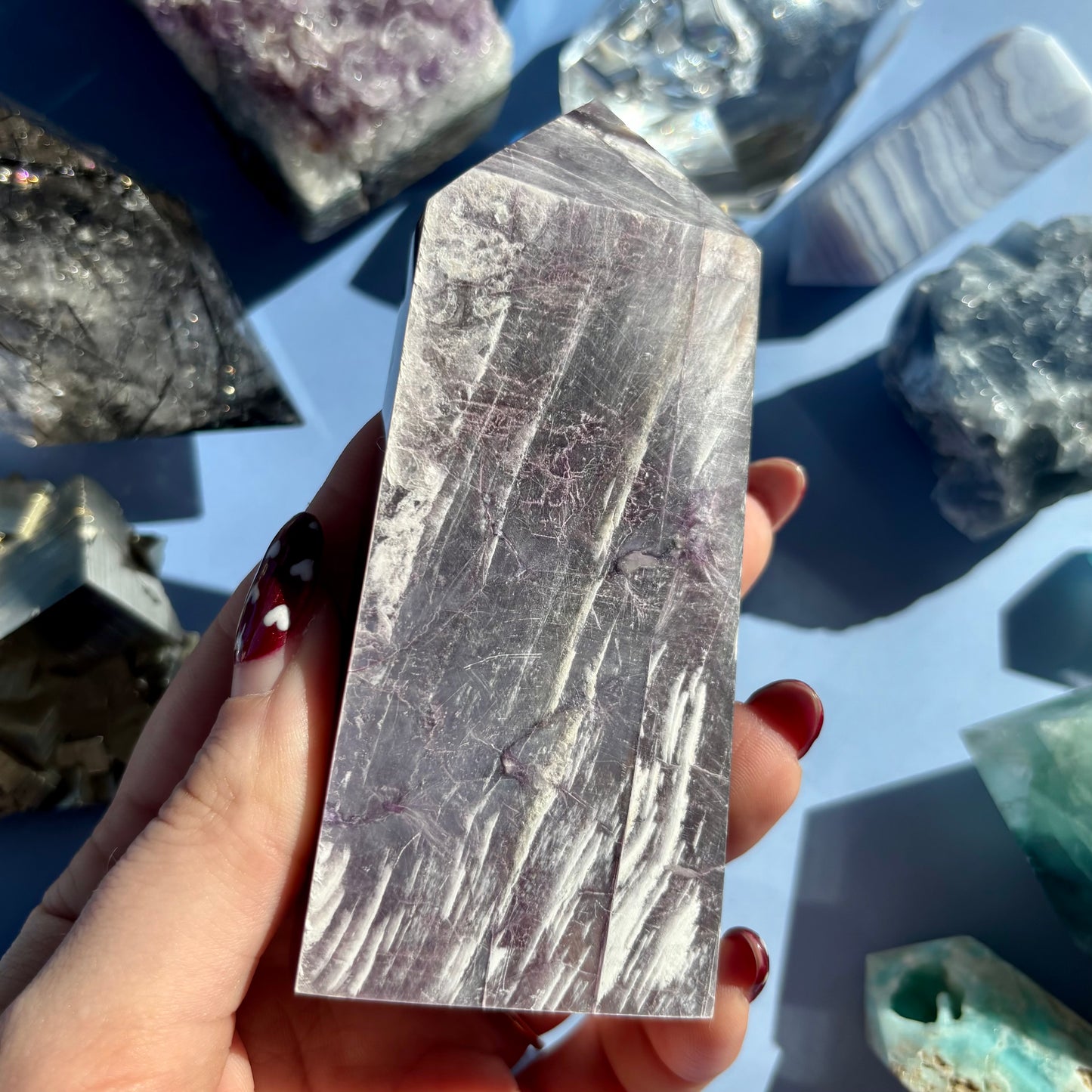 GEM LEPIDOLITE TOWERS