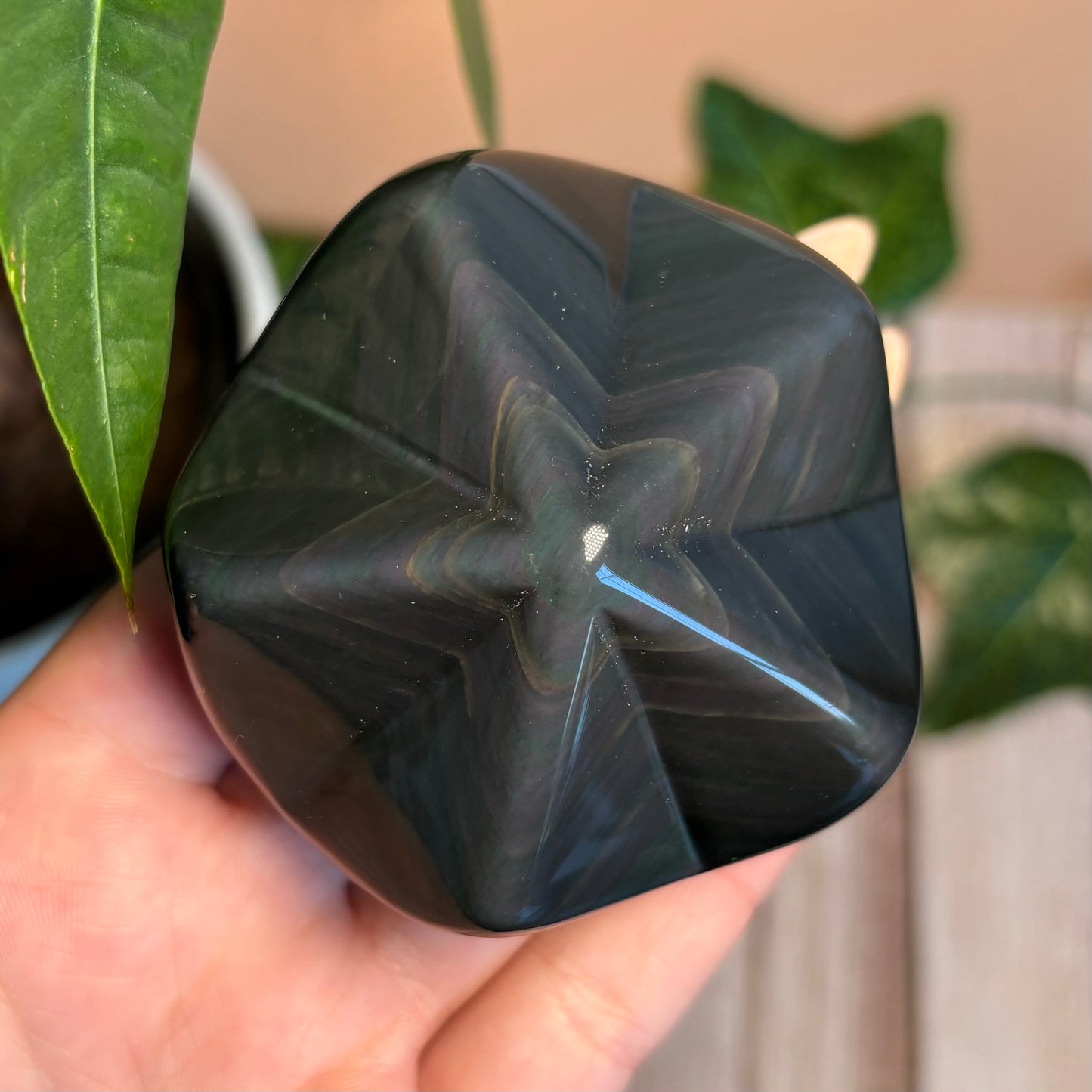 RAINBOW OBSIDIAN STAR