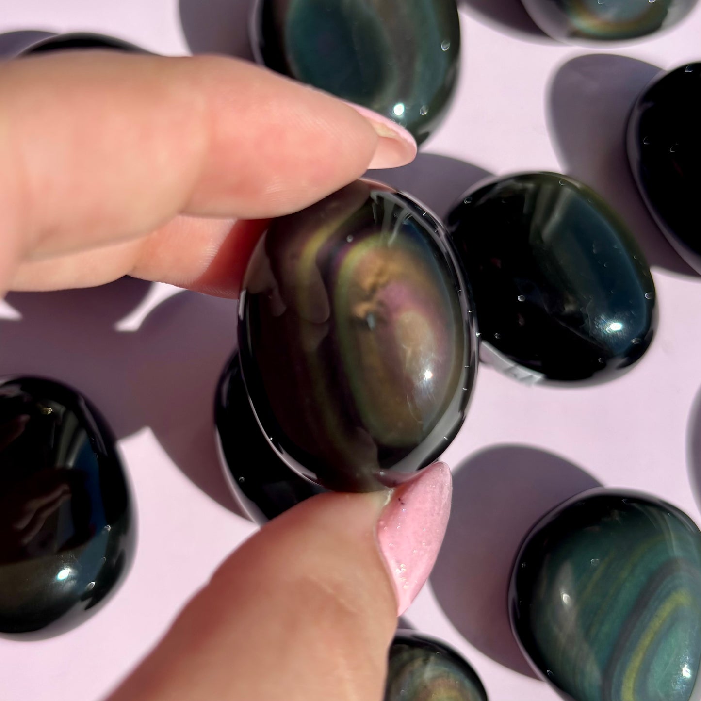 RAINBOW OBSIDIAN MINI PALMSTONES