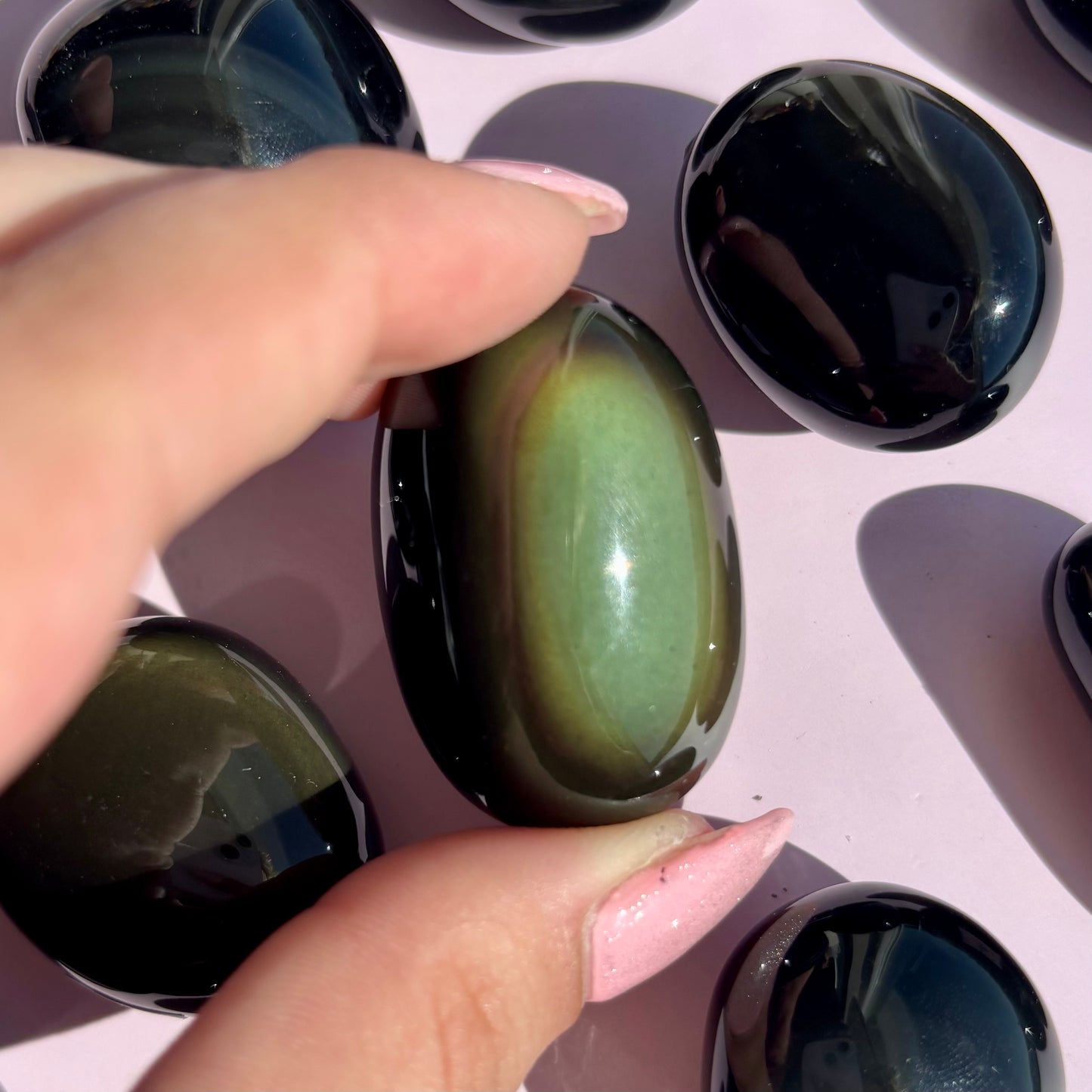 RAINBOW OBSIDIAN MINI PALMSTONES