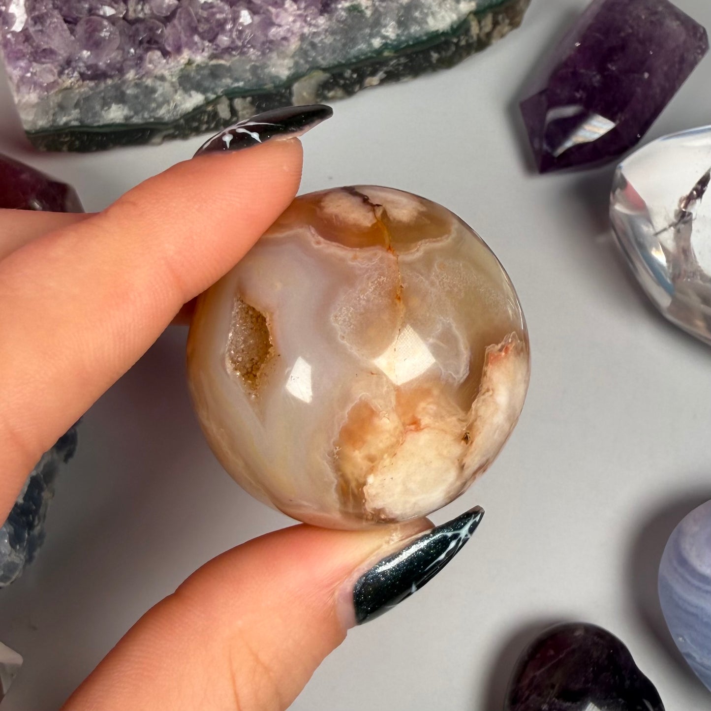 FLOWER AGATE SPHERES