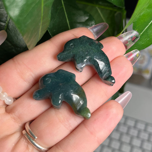 MOSS AGATE DOLPHIN