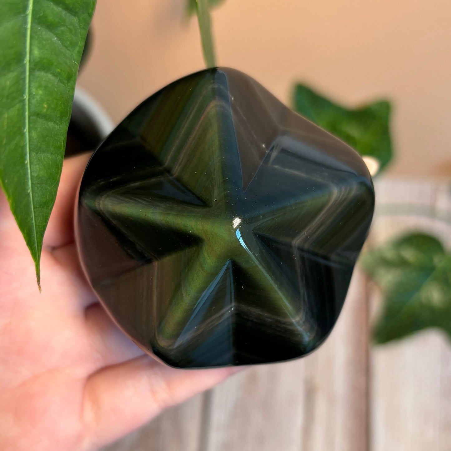 RAINBOW OBSIDIAN STAR