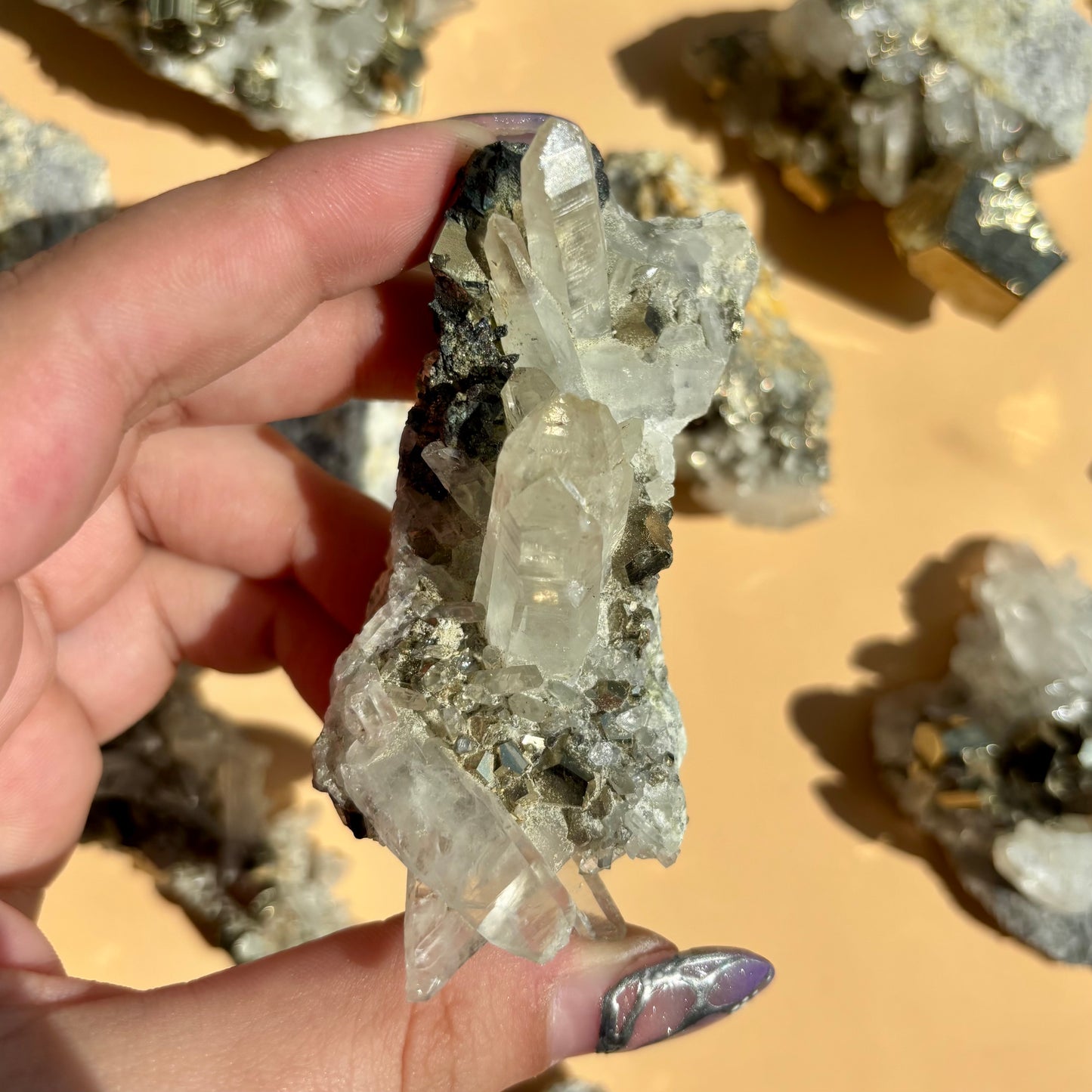 PYRITE AND QUARTZ SPECIMENS
