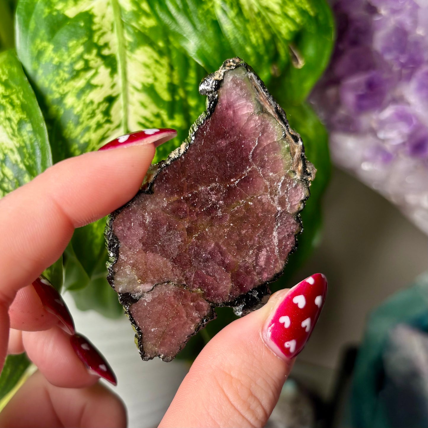 WATERMELON TOURMALINE SLICE