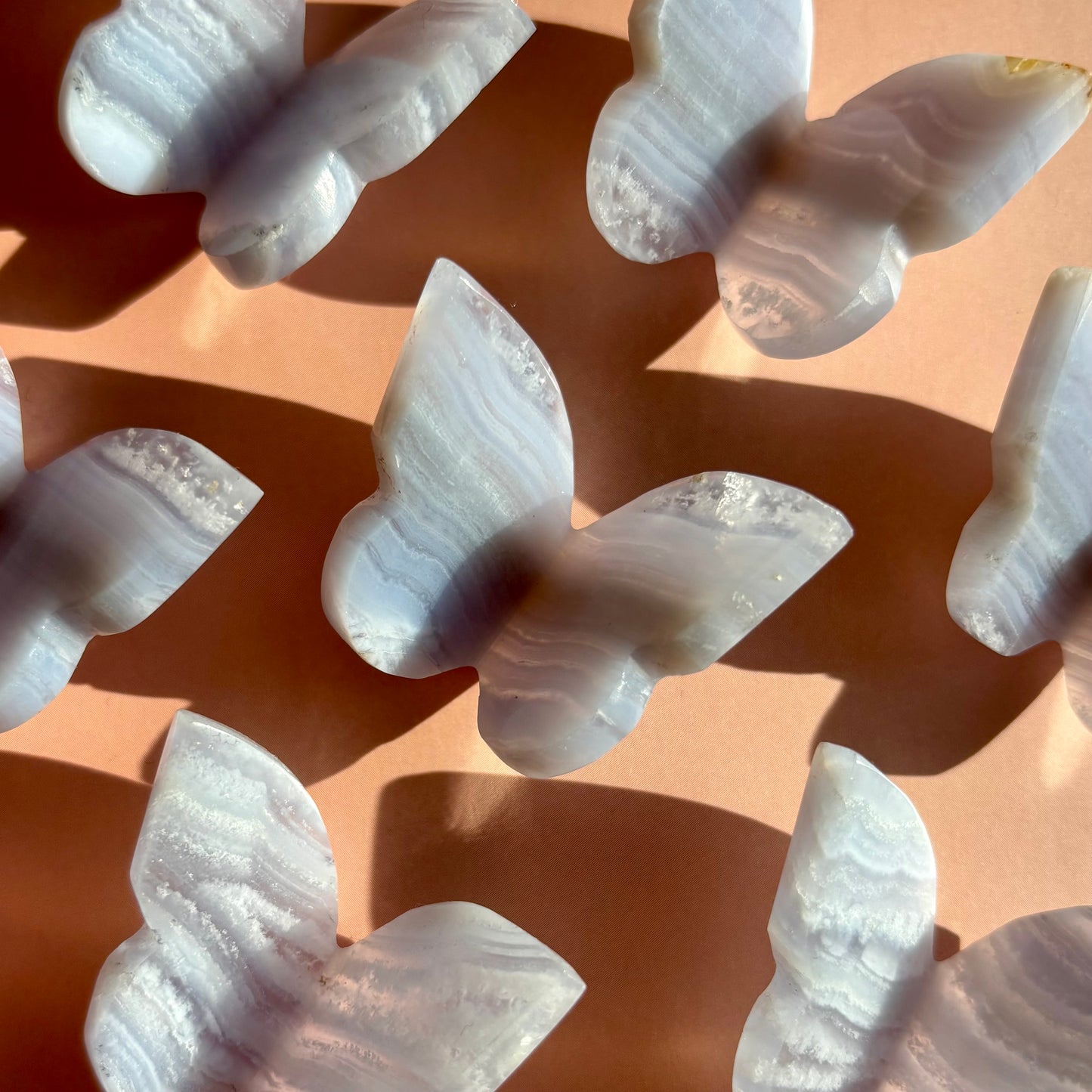 BLUE LACE AGATE BUTTERFLY - SMALL