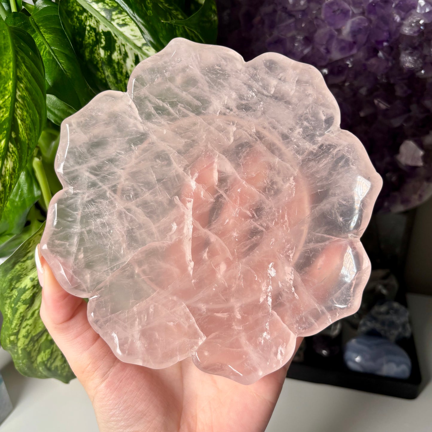ROSE QUARTZ FLOWER BOWLS