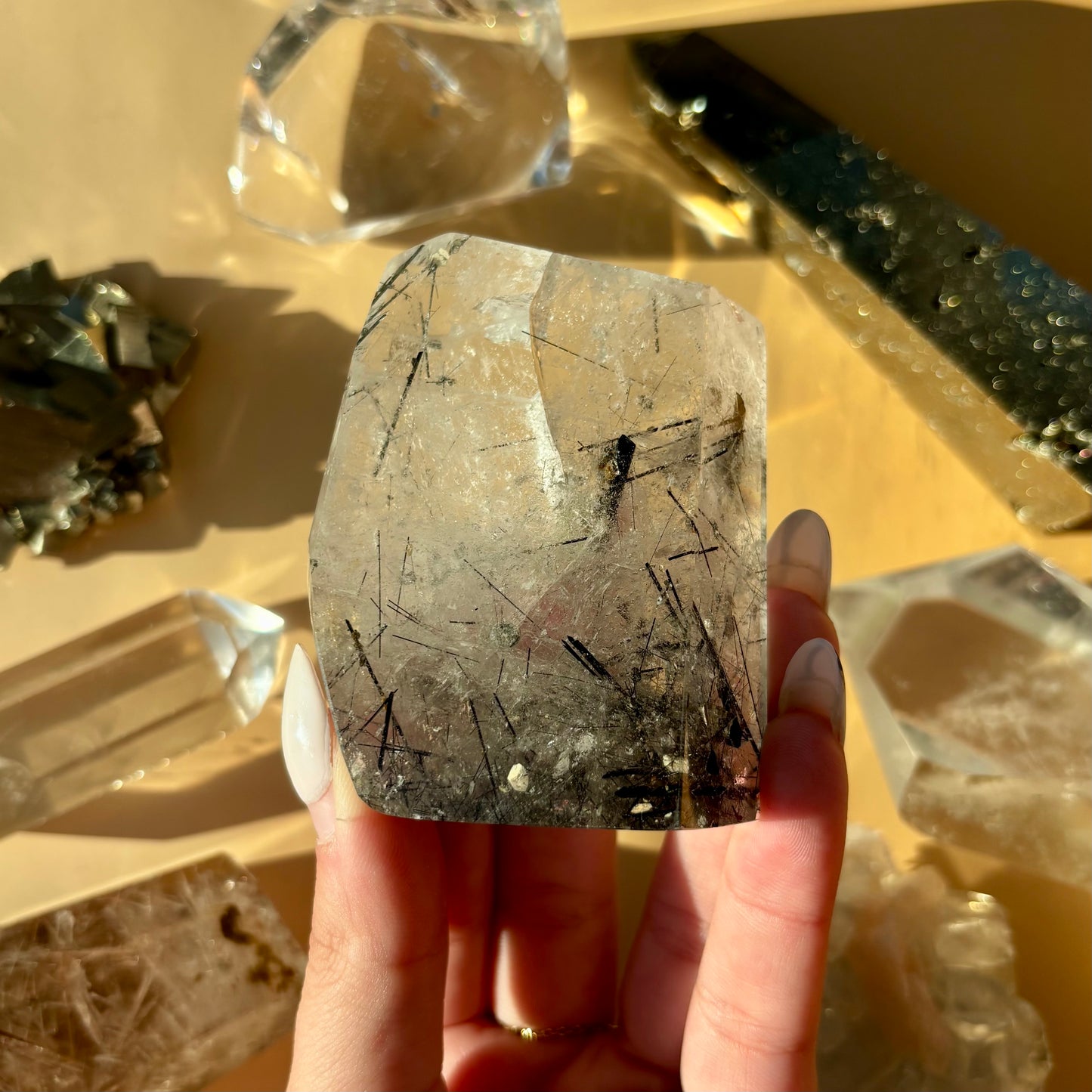 TOURMALATED QUARTZ FREEFORMS