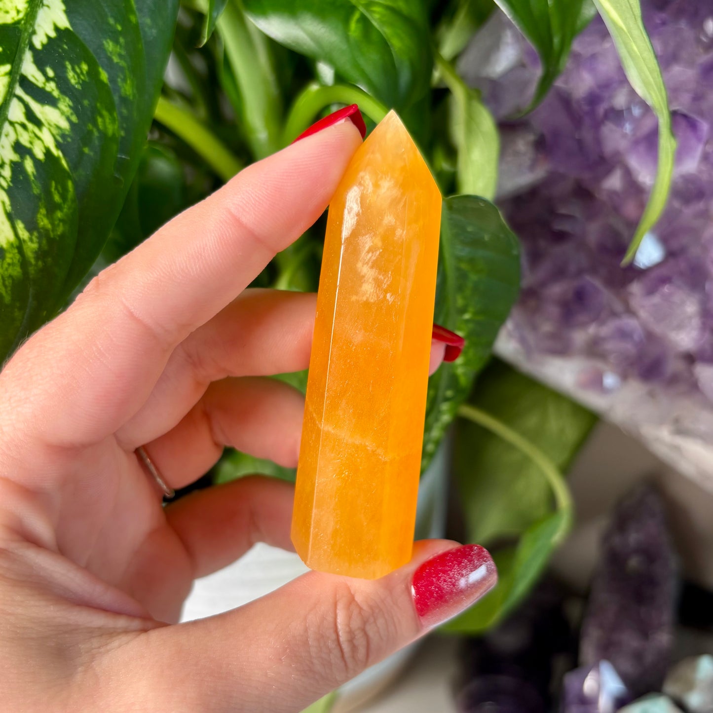 ORANGE CALCITE TOWERS