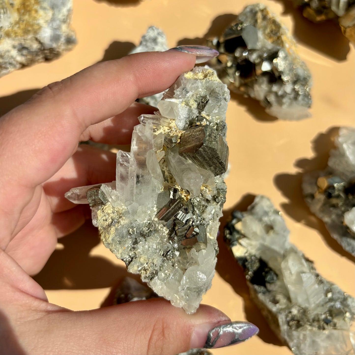 PYRITE AND QUARTZ SPECIMENS