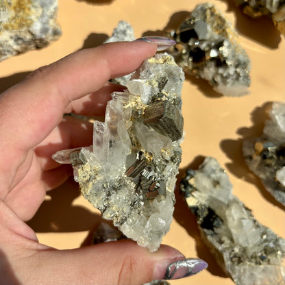 PYRITE AND QUARTZ SPECIMENS