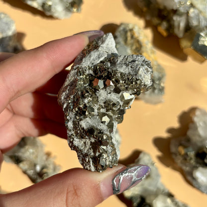 PYRITE AND QUARTZ SPECIMENS