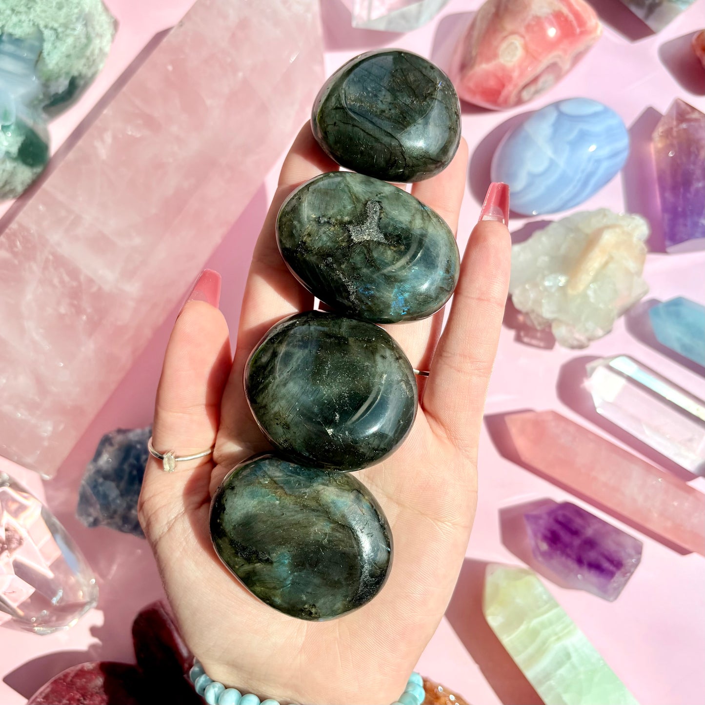 LABRADORITE PALMSTONES