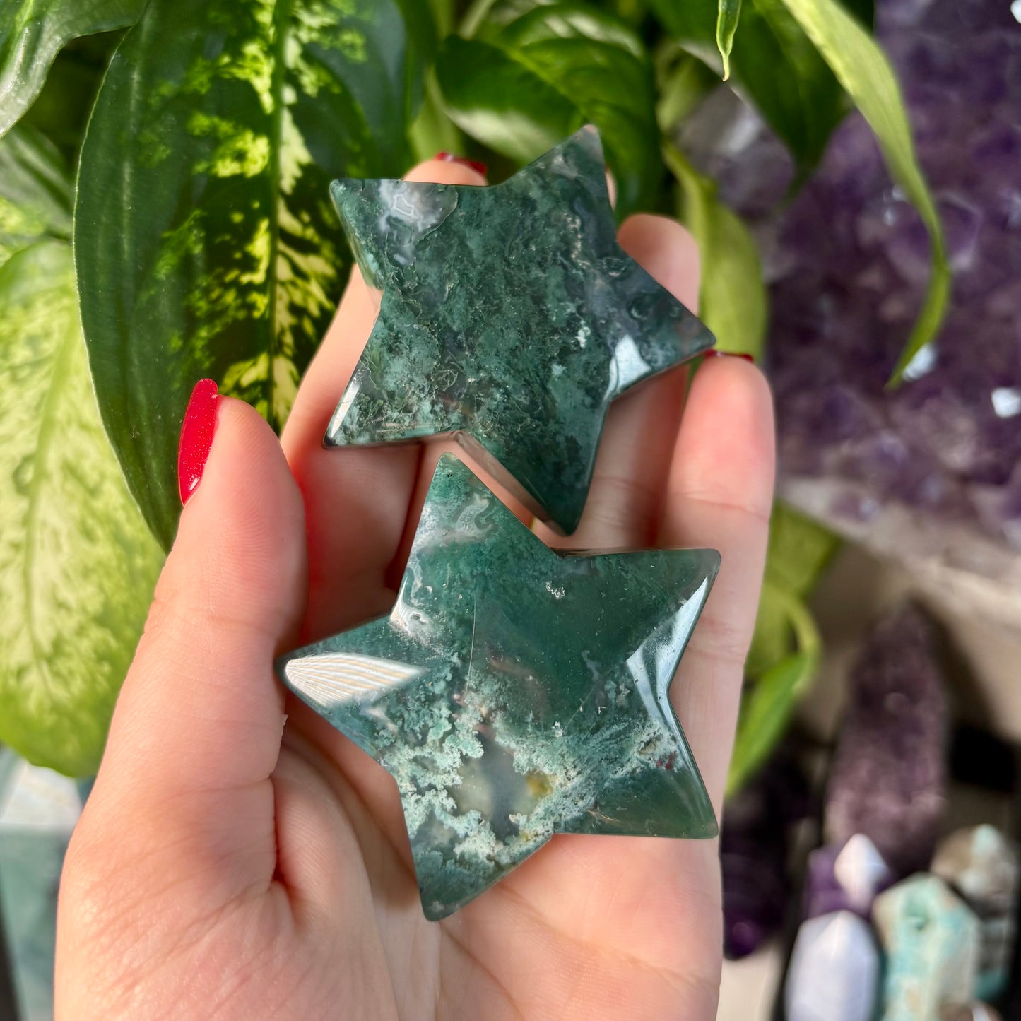 MOSS AGATE STARS