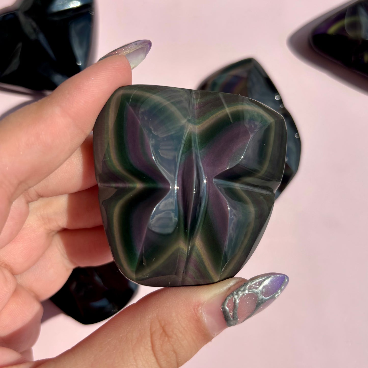 RAINBOW OBSIDIAN BUTTERFLIES