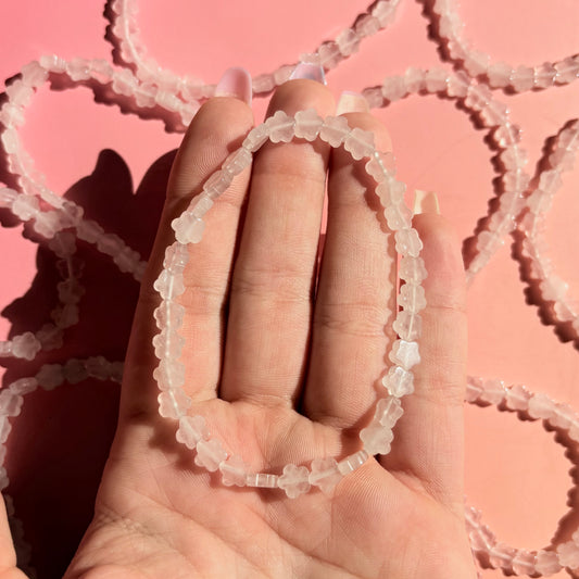 ROSE QUARTZ BRACELET - FLOWER