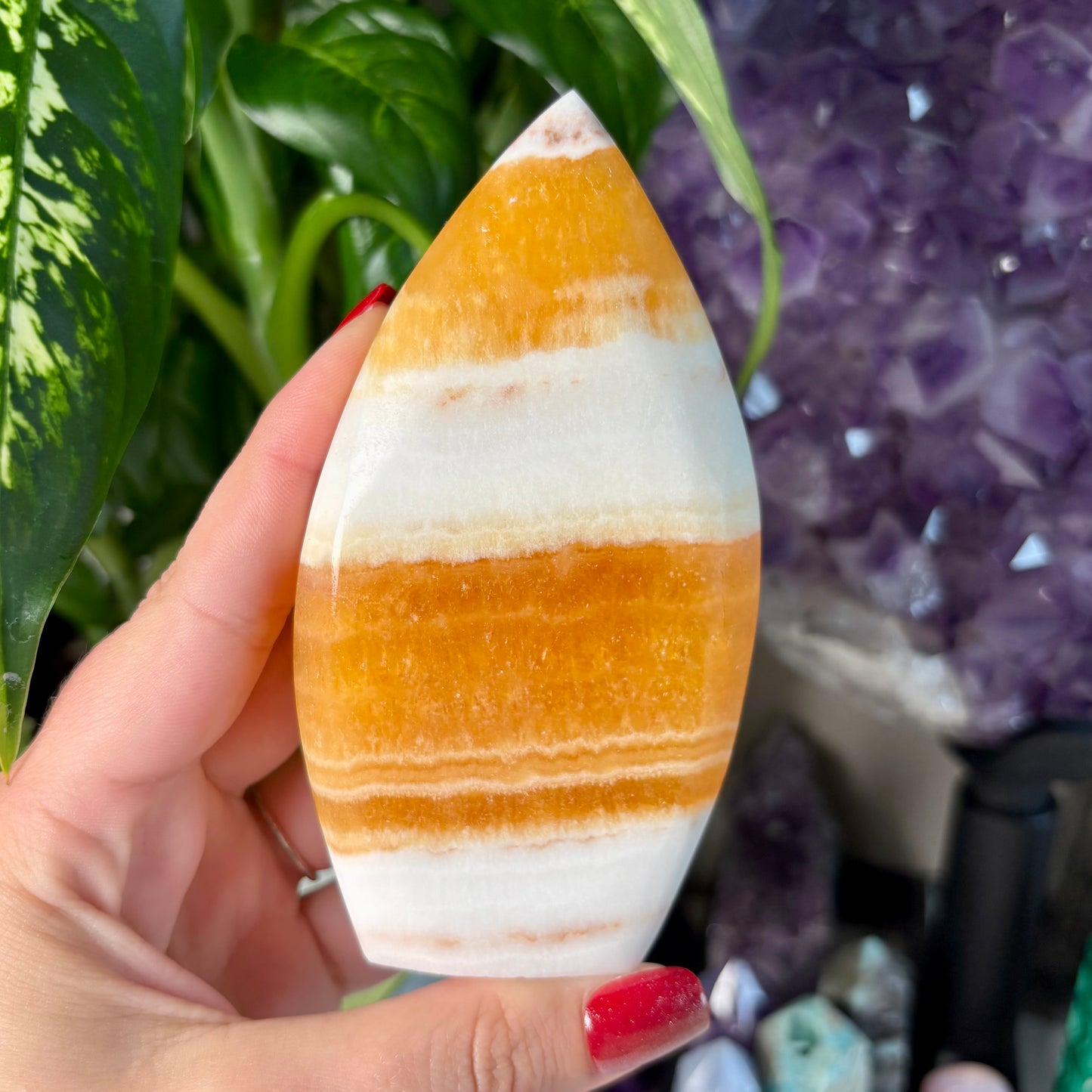 ORANGE CALCITE FREEFORMS