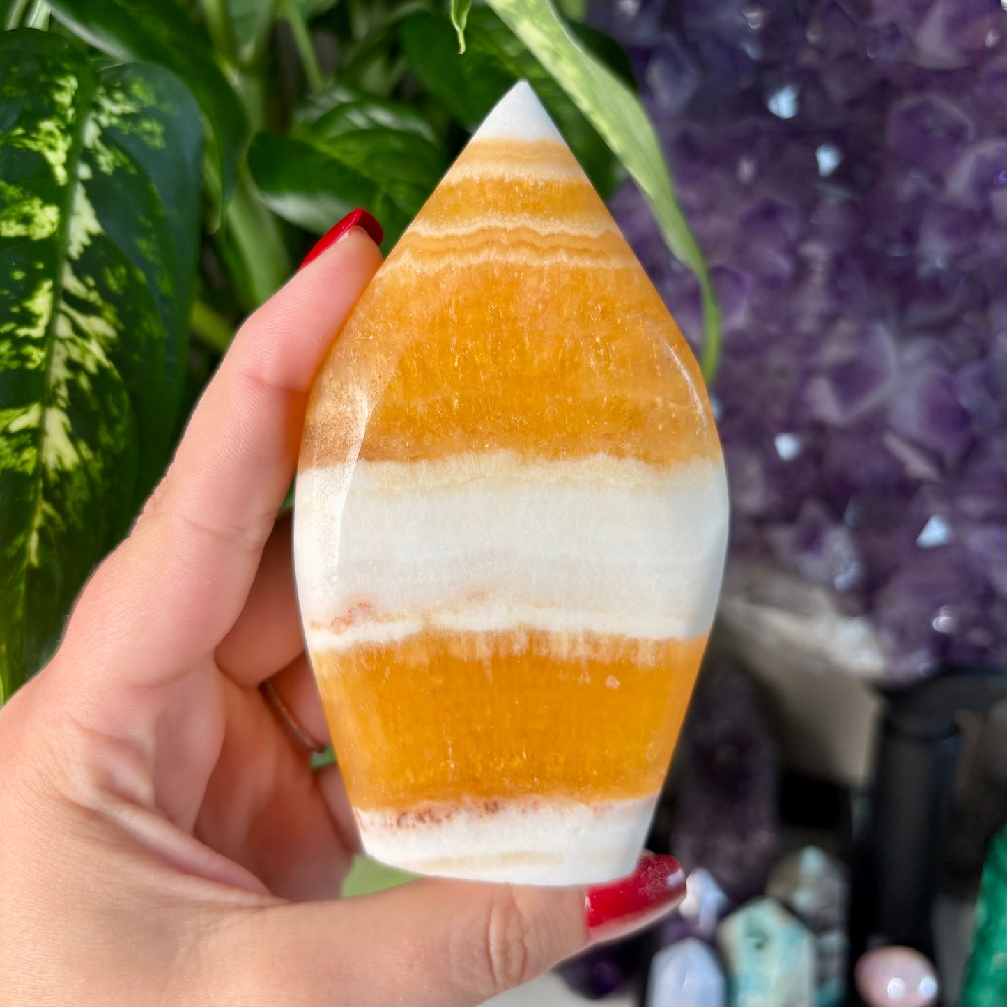 ORANGE CALCITE FREEFORMS