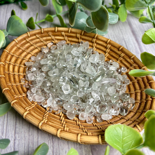 PRASIOLITE CHIPS - 100 GRAMS