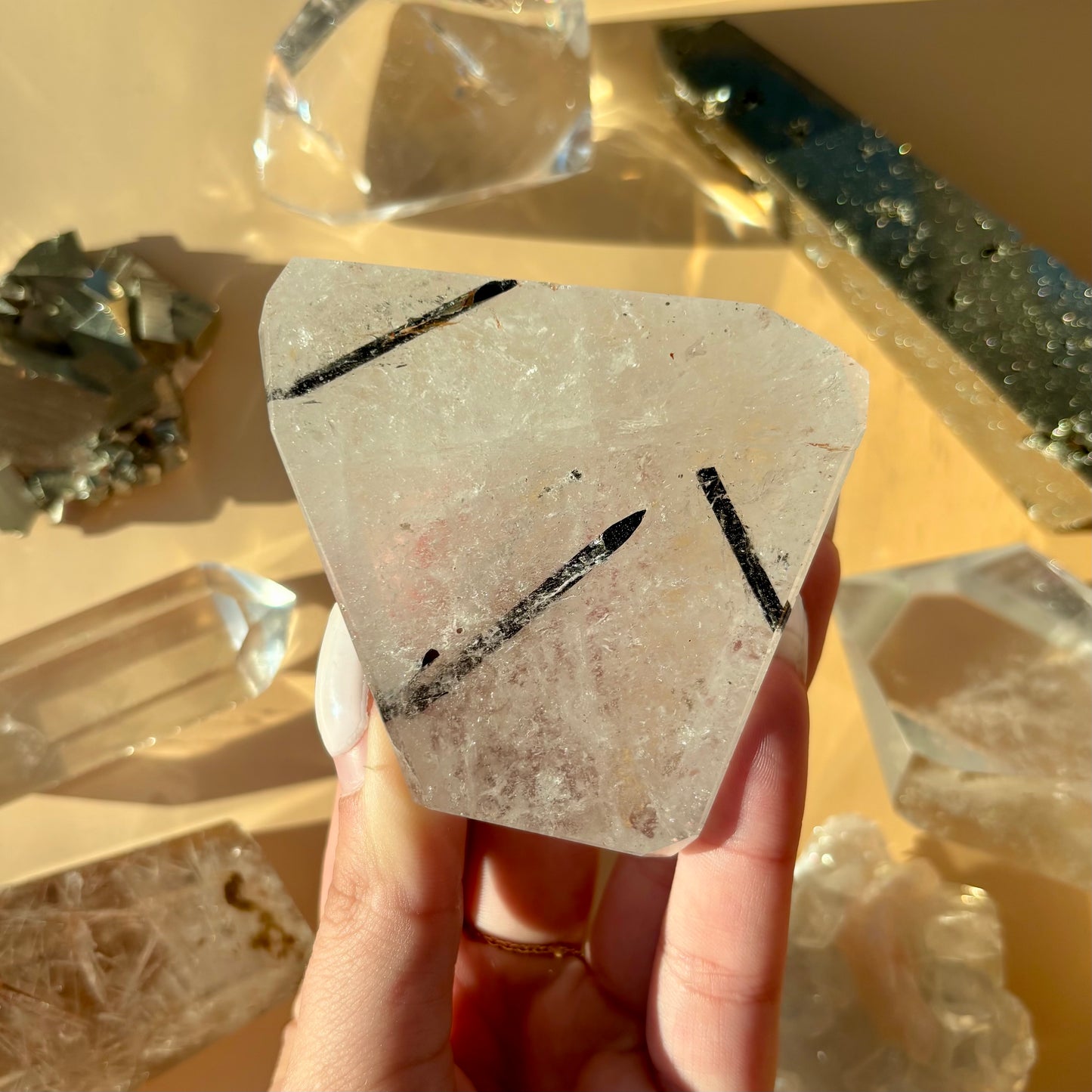 TOURMALATED QUARTZ FREEFORMS